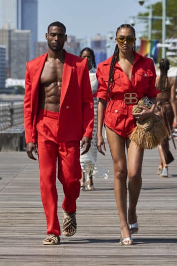 models wearing red at Bronx & Banco fashion weekS23