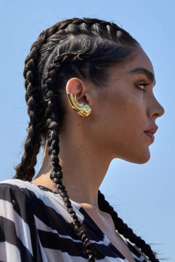 Bronx & Banco Model with gold ear cuff SS23