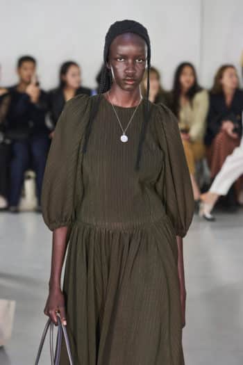 Eudon Choi SS23 brown oversize dress