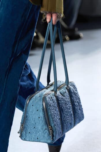 Tory Burch NYFW 2023 blue tote bag